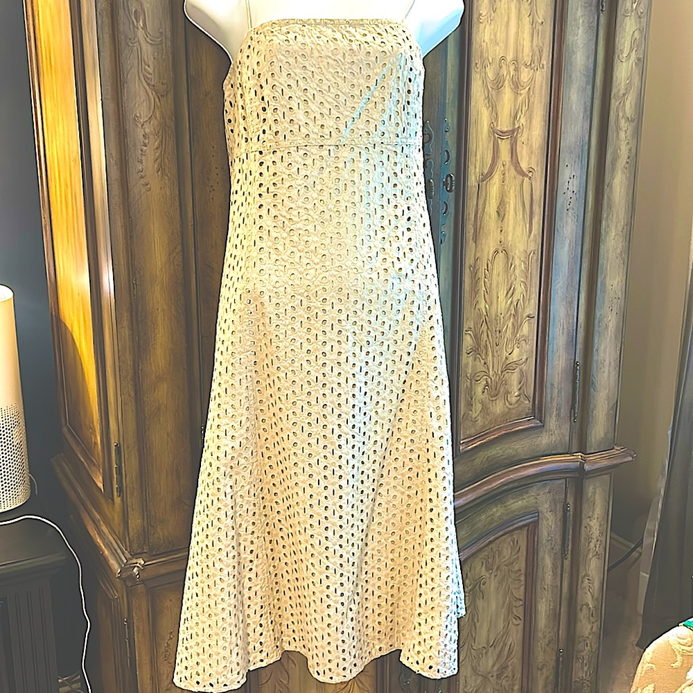Beige (with some sparkle/shimmer) Liz Clayborne spaghetti strap dress